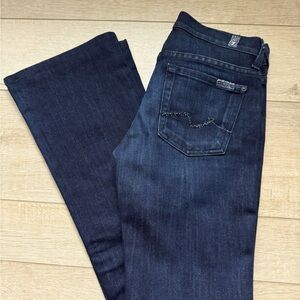 7 for all mankind Kimmie jeans size 23 with dark blue/black Swarovski crystals